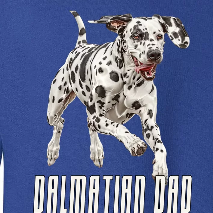 Dalmatian Dad Father Parent Dal Dog Running Cute Adorable Cute Gift Toddler Sweatshirt