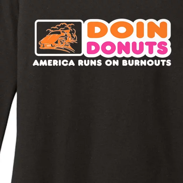 Doin Donuts Funny Burnout Racing Car Enthusiast Womens CVC Long Sleeve Shirt