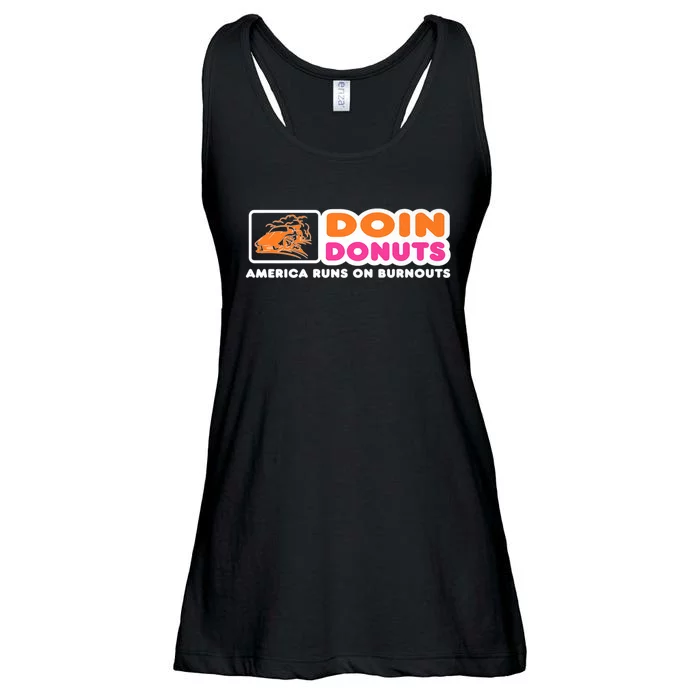 Doin Donuts Funny Burnout Racing Car Enthusiast Ladies Essential Flowy Tank