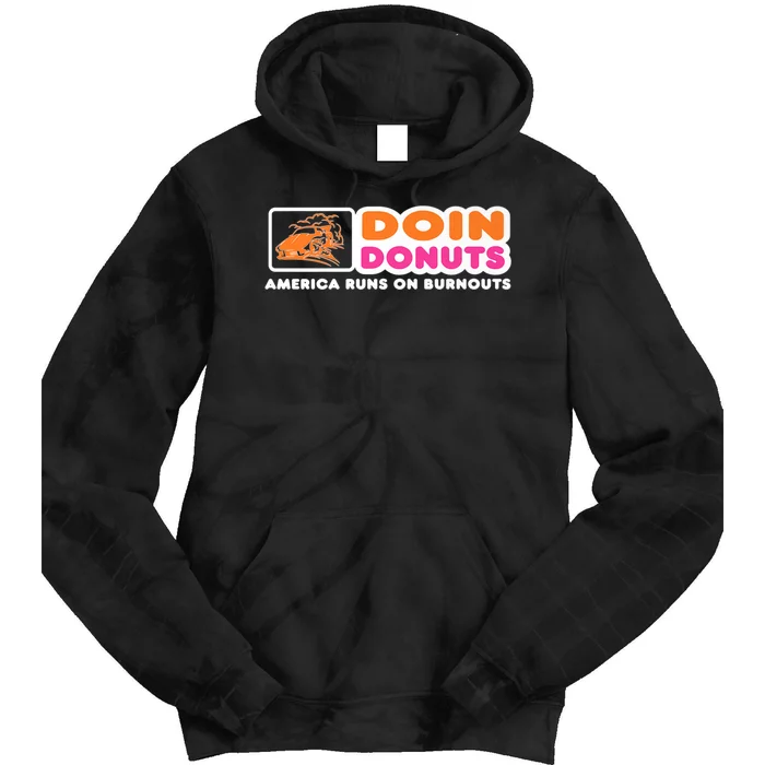 Doin Donuts Funny Burnout Racing Car Enthusiast Tie Dye Hoodie