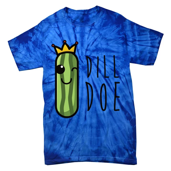 Dill Doe Funny Pickles Puns And Fun Distressed Gift Tie-Dye T-Shirt