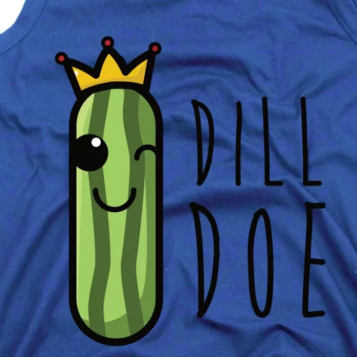 Dill Doe Funny Pickles Puns And Fun Distressed Gift Tank Top