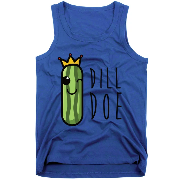 Dill Doe Funny Pickles Puns And Fun Distressed Gift Tank Top