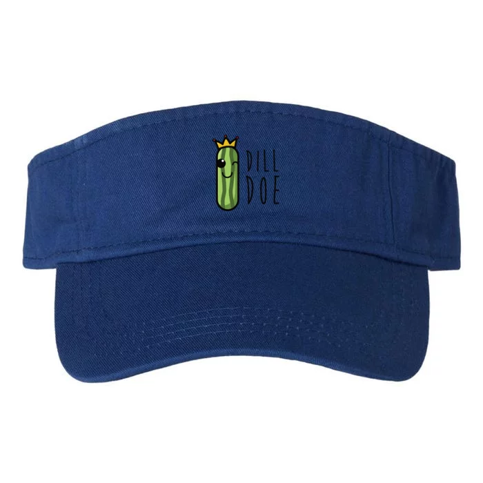 Dill Doe Funny Pickles Puns And Fun Distressed Gift Valucap Bio-Washed Visor