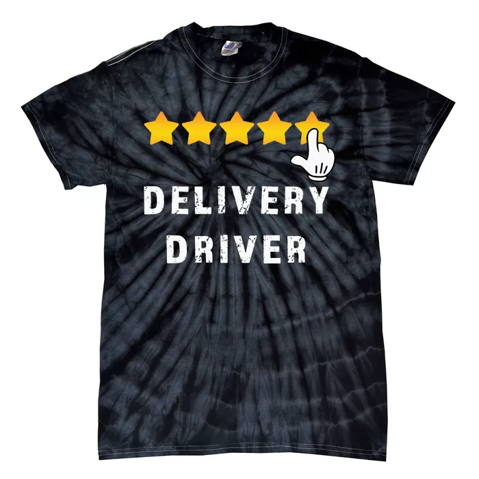 Delivery Driver Five Star Food Dash Grub Grocery Tie-Dye T-Shirt