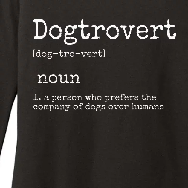 Dogtrovert Definition Funny Dog S Womens CVC Long Sleeve Shirt