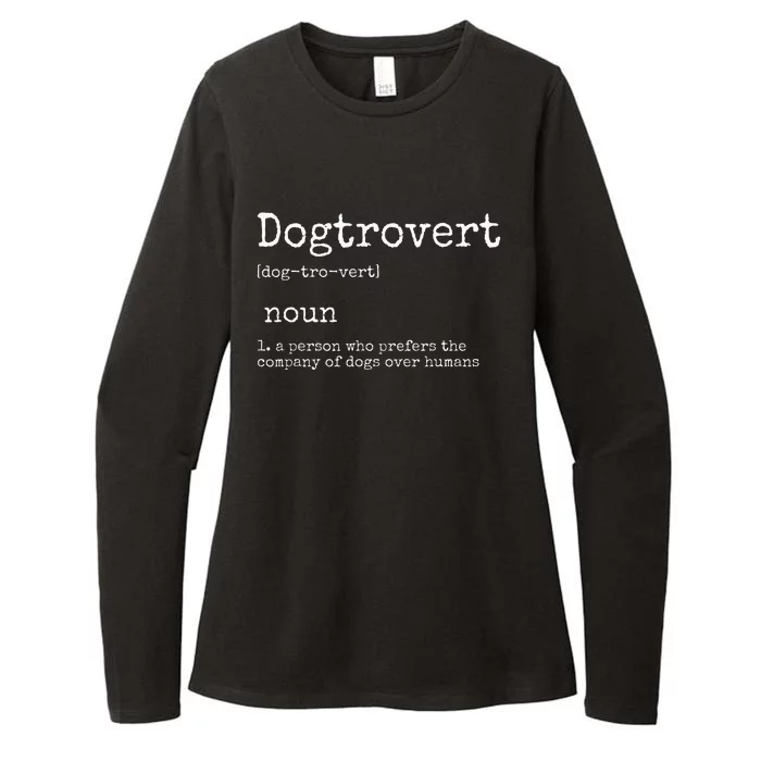 Dogtrovert Definition Funny Dog S Womens CVC Long Sleeve Shirt