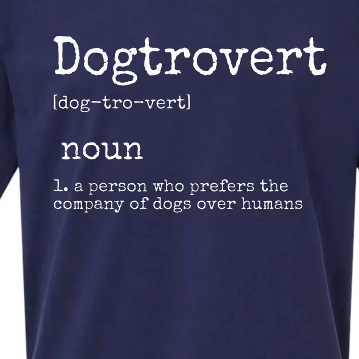 Dogtrovert Definition Funny Dog S Sueded Cloud Jersey T-Shirt