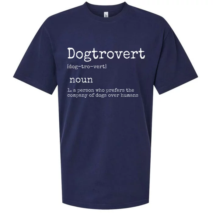 Dogtrovert Definition Funny Dog S Sueded Cloud Jersey T-Shirt