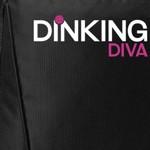 Dinking Diva Funny Pickleball Breast Cancer Awareness Gift City Backpack