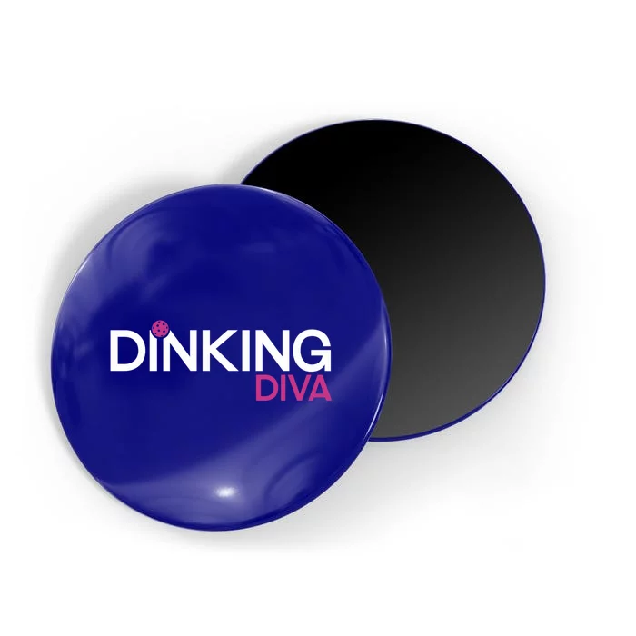 Dinking Diva Funny Pickleball Breast Cancer Awareness Gift Magnet