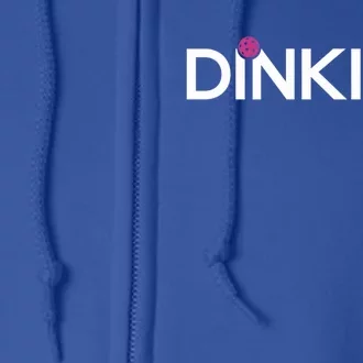 Dinking Diva Funny Pickleball Breast Cancer Awareness Gift Full Zip Hoodie