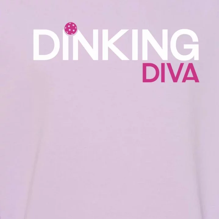 Dinking Diva Funny Pickleball Breast Cancer Awareness Gift Garment-Dyed Sweatshirt