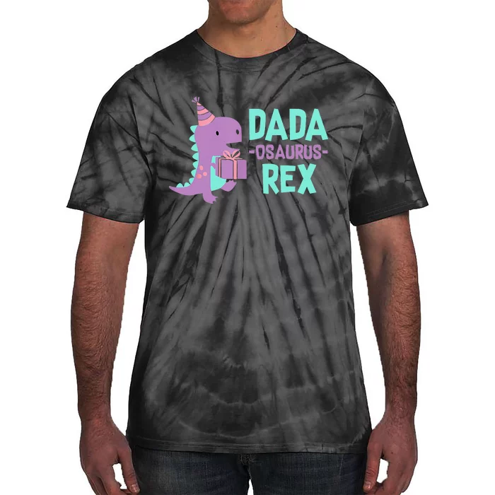 Dada Dinosaur Family Matching Birthday Party Daughter Tie-Dye T-Shirt