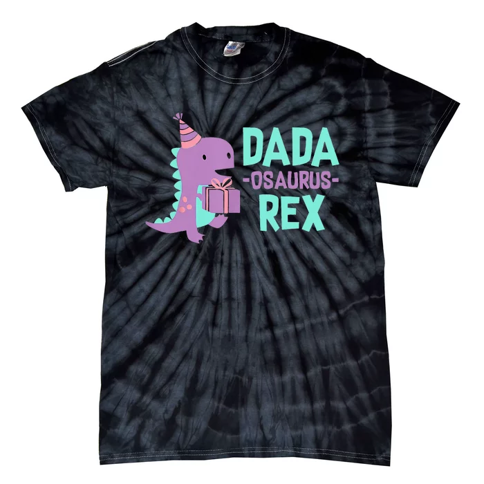 Dada Dinosaur Family Matching Birthday Party Daughter Tie-Dye T-Shirt