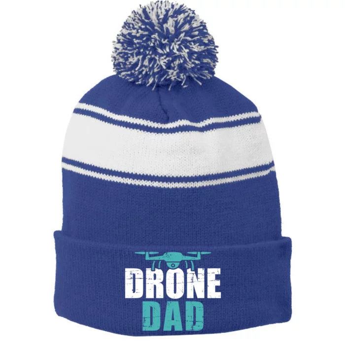 Drone Dad Father's Day Gift For Pilots Gift Stripe Pom Pom Beanie