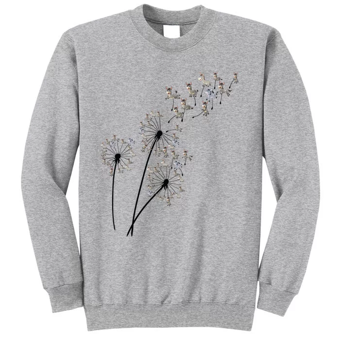 Dandelion Donkey Flower Floral Donkey Tree Lover Gift Tall Sweatshirt