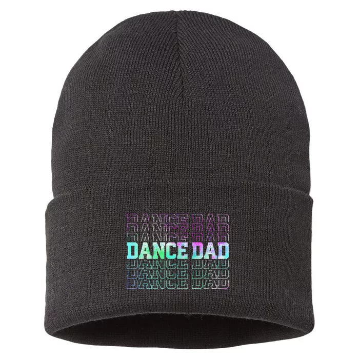 Dance Dad Funny Dancing Daddy Proud Dancer Dad Father's day Sustainable Knit Beanie