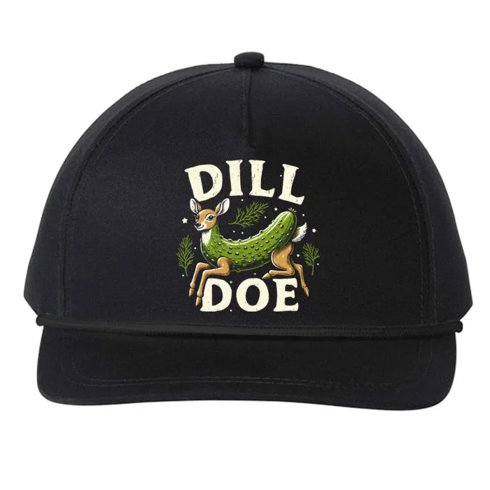 Dill Doe Funny Deer Pickle Snapback Five-Panel Rope Hat