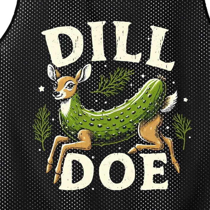 Dill Doe Funny Deer Pickle Mesh Reversible Basketball Jersey Tank