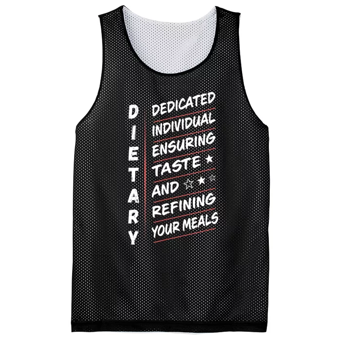 Dietary Definition Food Service Dietary Week Appreciation Mesh Reversible Basketball Jersey Tank