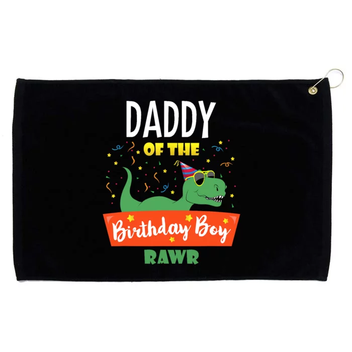 Daddy Dinosaur Funny Cute Birthday Boy Family Matching Dino Grommeted Golf Towel