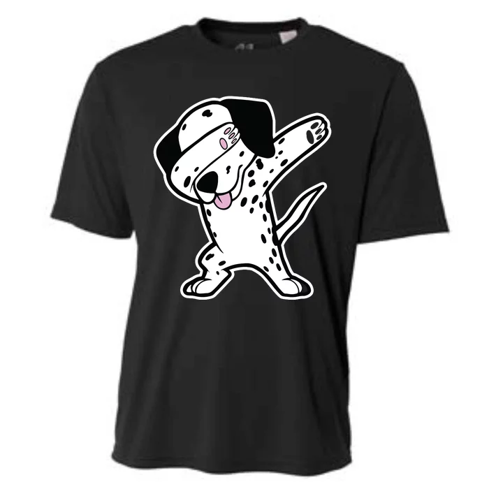 Dalmatian Dabbing Funny Dalmation Dab Dog Dance Cooling Performance Crew T-Shirt