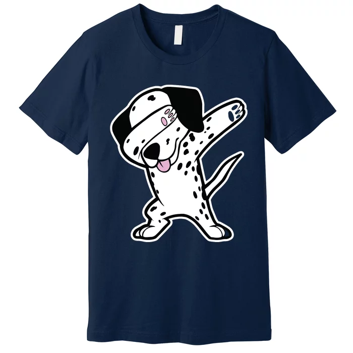 Dalmatian Dabbing Funny Dalmation Dab Dog Dance Premium T-Shirt