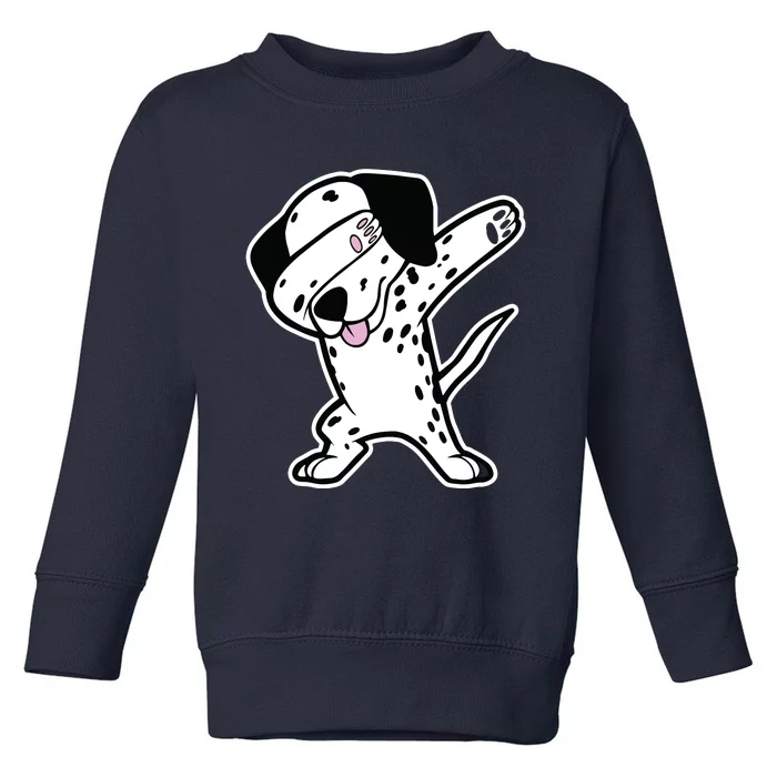 Dalmatian Dabbing Funny Dalmation Dab Dog Dance Toddler Sweatshirt