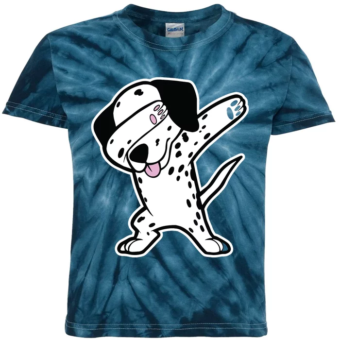 Dalmatian Dabbing Funny Dalmation Dab Dog Dance Kids Tie-Dye T-Shirt