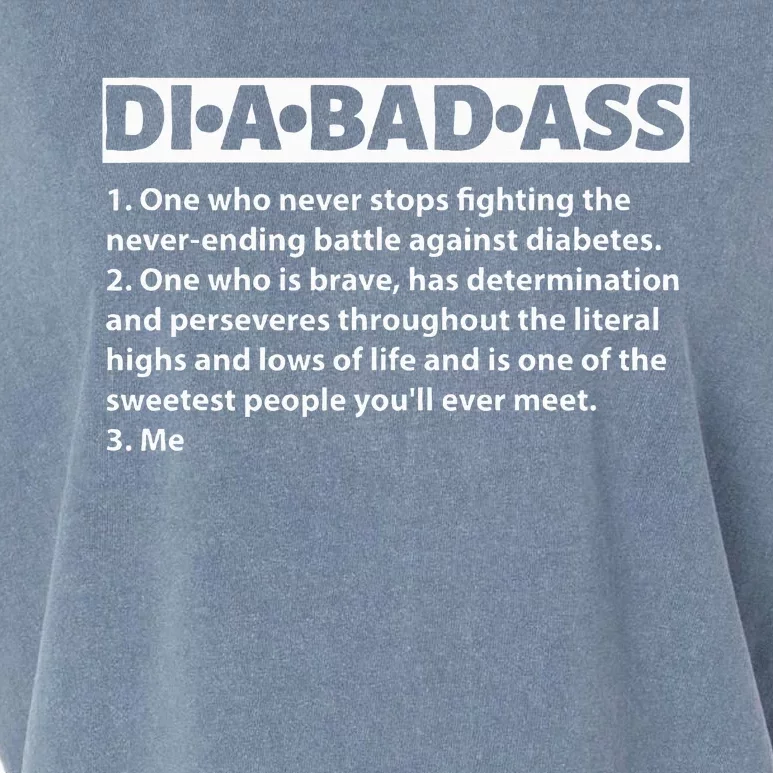 Diabetic Diabetes Fighter Patient Dia-Bad-Ass Definition Garment-Dyed Women's Muscle Tee