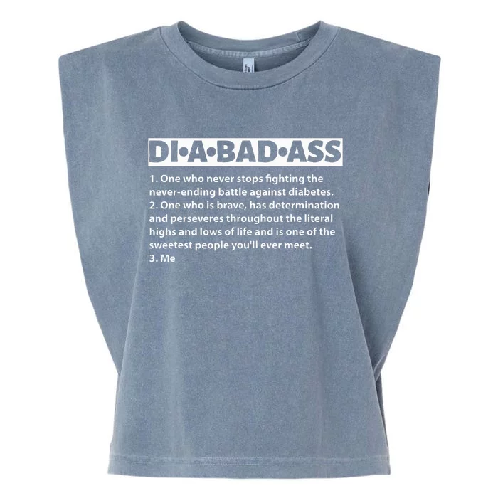 Diabetic Diabetes Fighter Patient Dia-Bad-Ass Definition Garment-Dyed Women's Muscle Tee