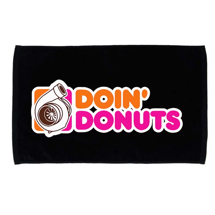 Doin' Donuts Funny Racing and Drift Car Enthusiast Microfiber Hand Towel