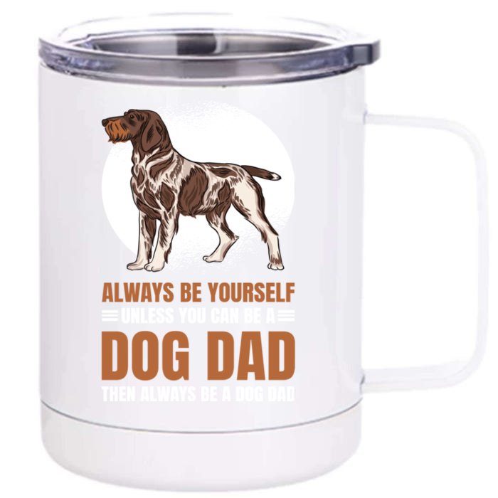 Dog Dad For Fathersday Ll Father Gift Front & Back 12oz Stainless Steel Tumbler Cup