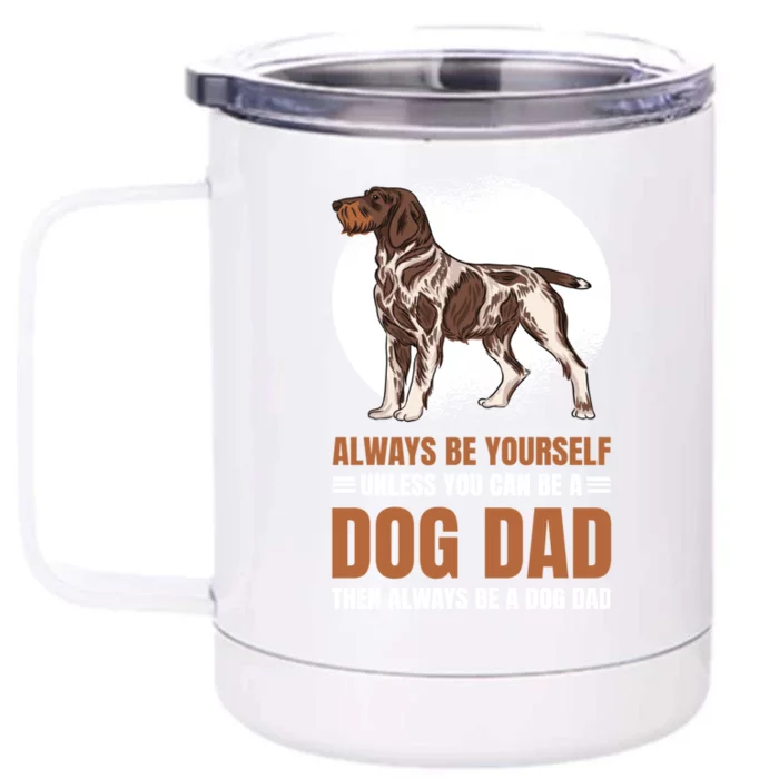 Dog Dad For Fathersday Ll Father Gift Front & Back 12oz Stainless Steel Tumbler Cup