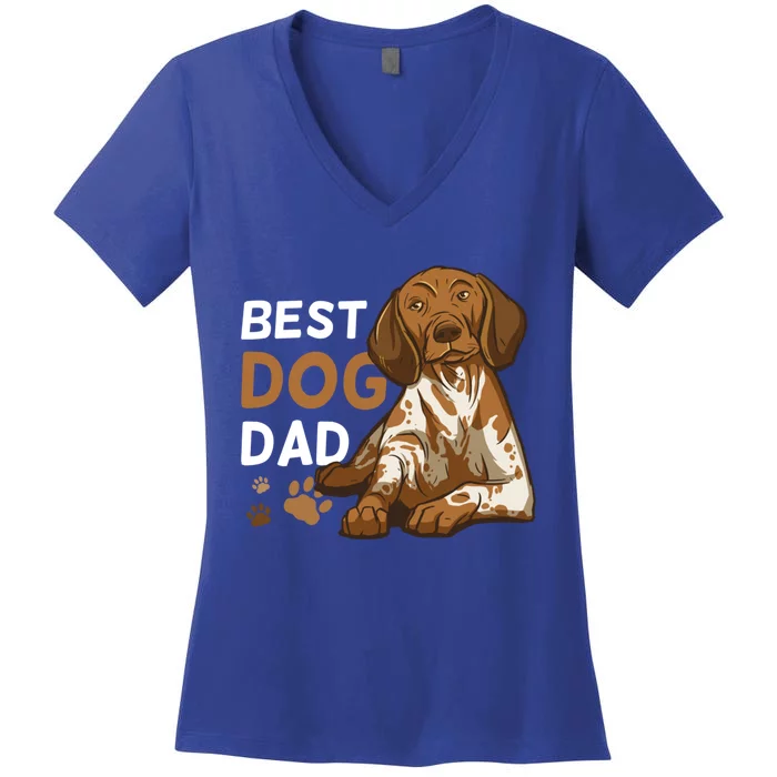 Dog Dad For Fathersday Ll Father Gift Women's V-Neck T-Shirt