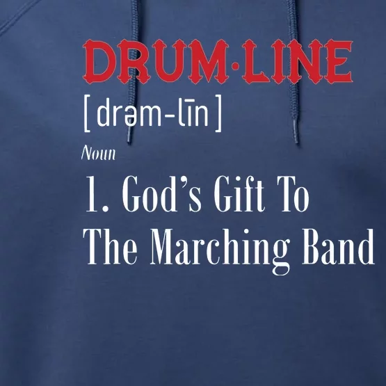 Drumline Definition For Percussion Players Performance Fleece Hoodie