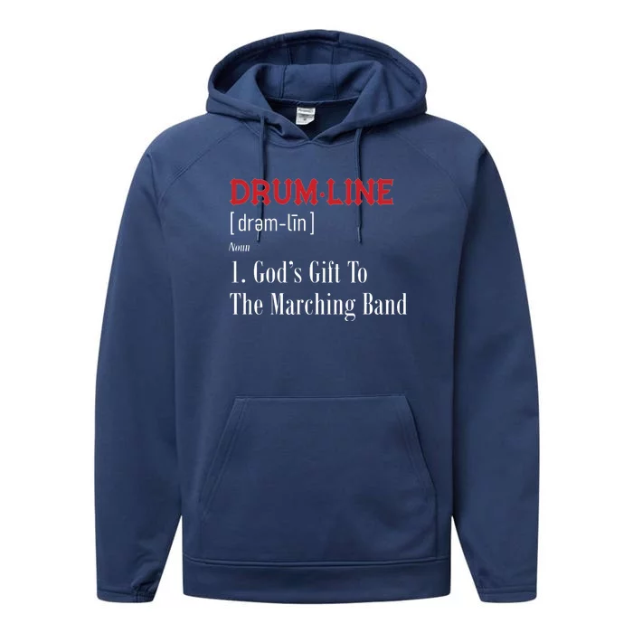 Drumline Definition For Percussion Players Performance Fleece Hoodie