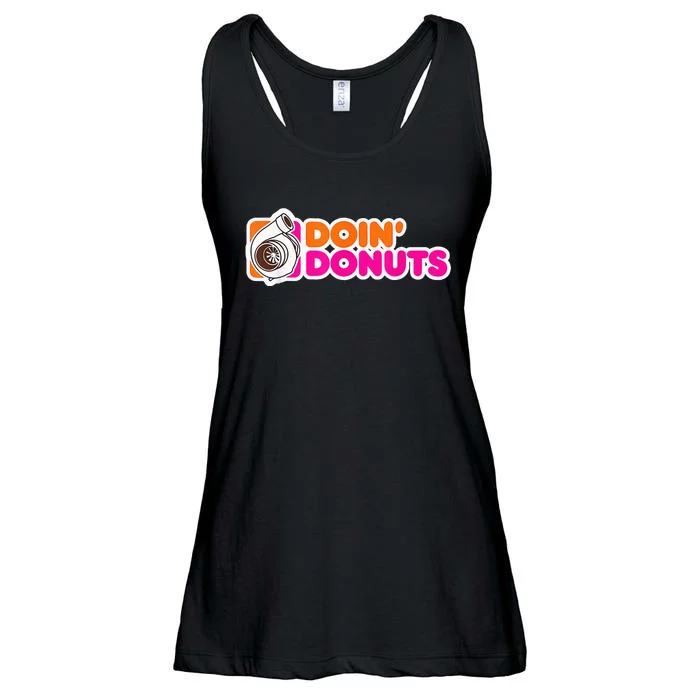 Doin' Donuts Funny Racing & Drift Car Enthusiast Ladies Essential Flowy Tank