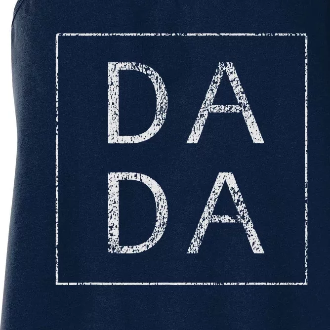 Distressed Dada Funny Retro Fathers Day Women's Racerback Tank