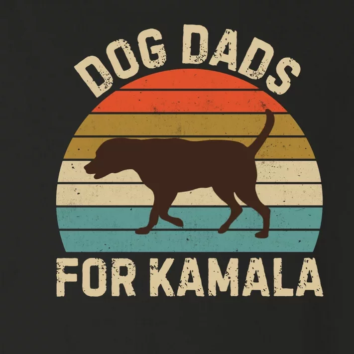 Dog Dads For Kamala Harris 2024 Chocolate Lab Dad Toddler Long Sleeve Shirt