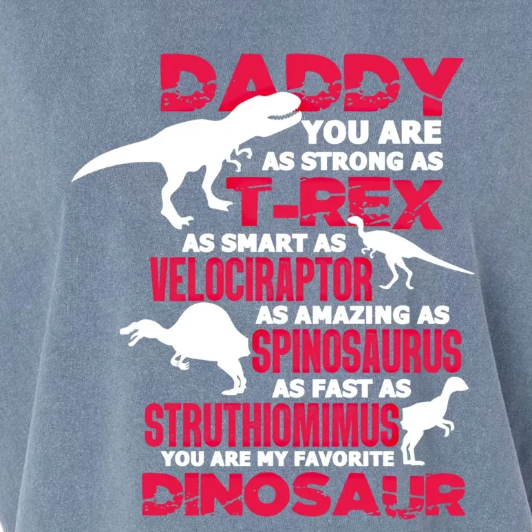 Daddy Dinosaur Father's Day Daddy You Are Strong As Tgiftrex Gift Garment-Dyed Women's Muscle Tee