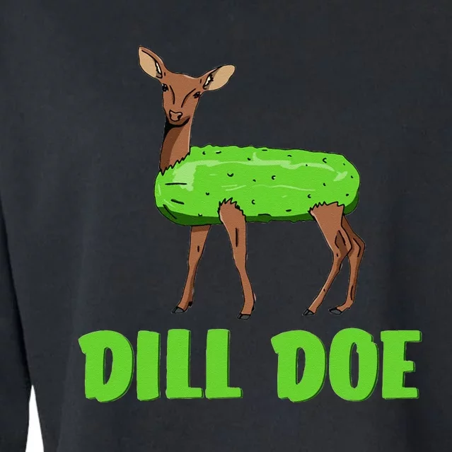 Dill Doe Funny Adult Humor Funny Nature Deer Redneck Cropped Pullover Crew