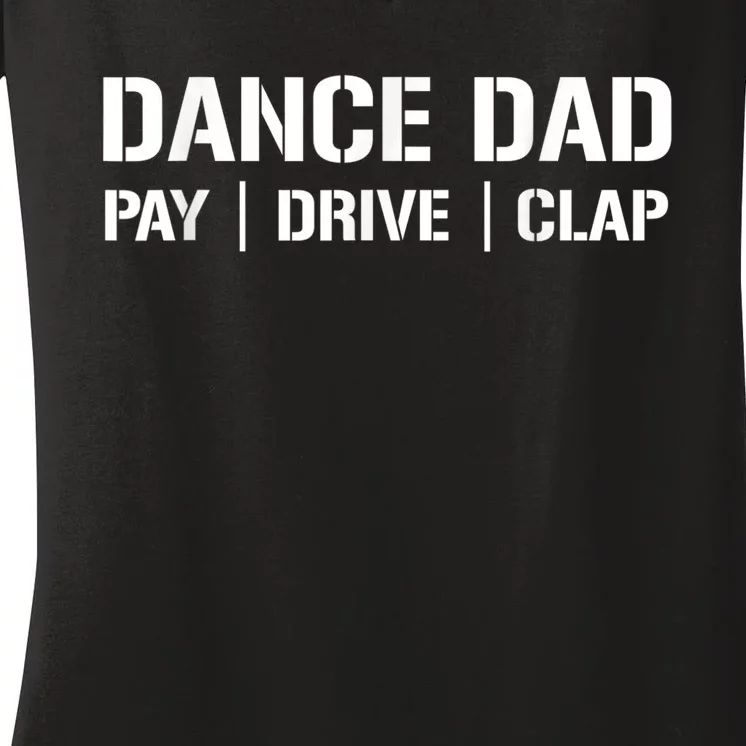 Dance Dad Funny Dancing Daddy Proud Dancer Dad I Finance Women's V-Neck T-Shirt