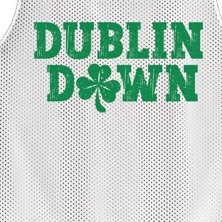 Dublin Down Funny St Patricks Day Mesh Reversible Basketball Jersey Tank