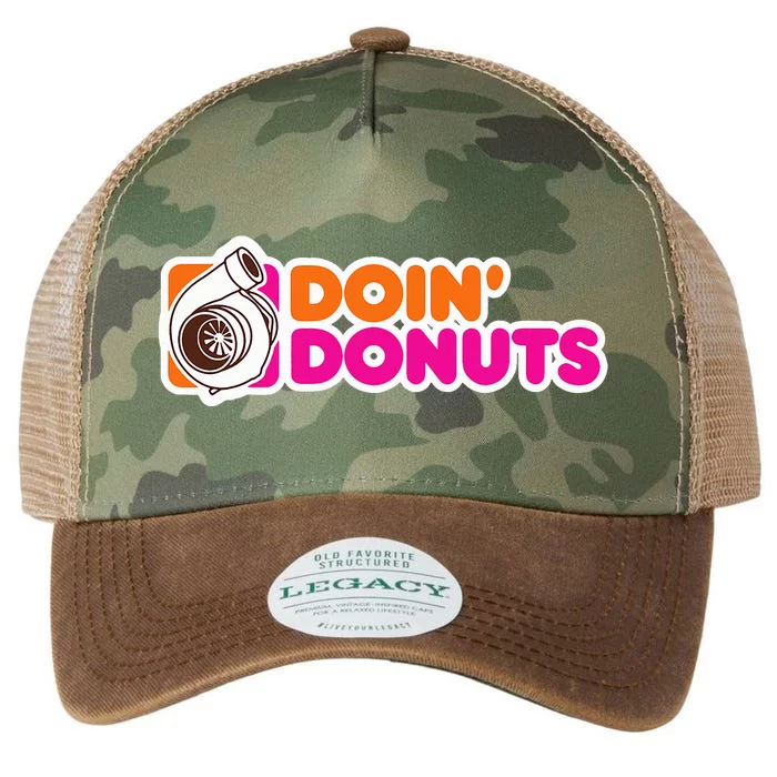 Doin Donuts Funny Racing & Drift Car Enthusiast Legacy Tie Dye Trucker Hat