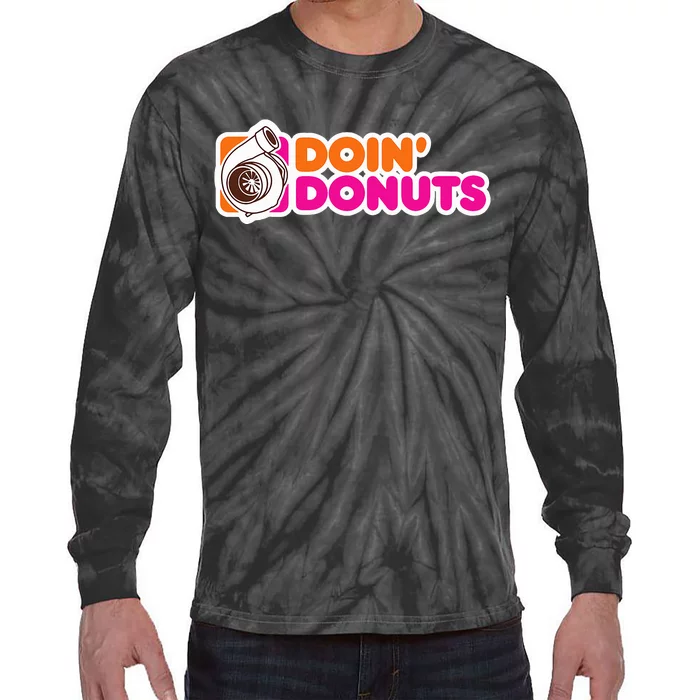 Doin Donuts Funny Racing & Drift Car Enthusiast Tie-Dye Long Sleeve Shirt