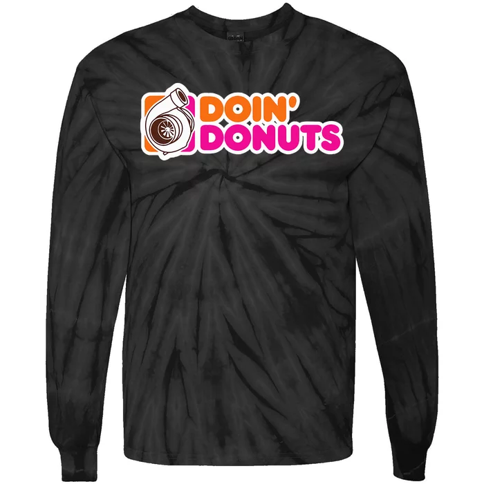 Doin Donuts Funny Racing & Drift Car Enthusiast Tie-Dye Long Sleeve Shirt