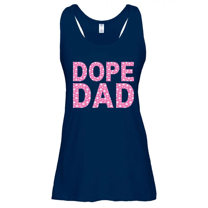 Dope Dad Funny Weed Fathers Day Smoking Father Daddy Ladies Essential Flowy Tank