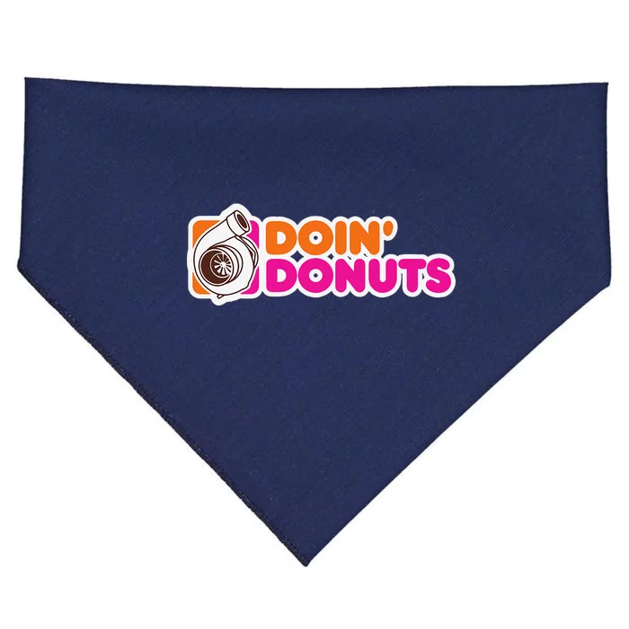 Doin Donuts Funny Racing & Drift Car Enthusiast USA-Made Doggie Bandana